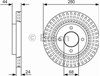 Диск тормозной передний 0986479U62 BOSCH