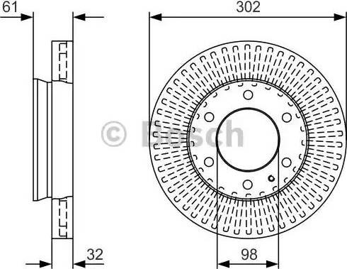 Передний тормозной диск 0986479V32 BOSCH