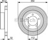 Диск тормозной передний 0986479V50 BOSCH