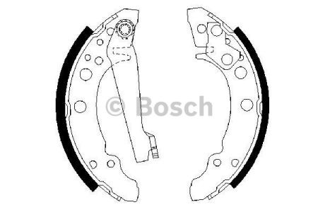 0986487002 BOSCH Задние барабанные колодки купить в Днепр