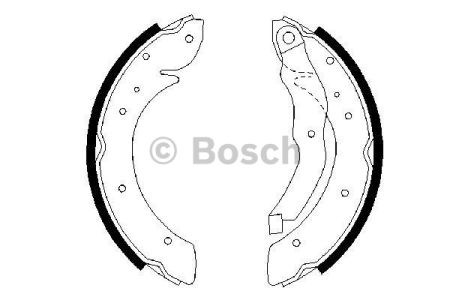 0986487327 BOSCH Задние барабанные колодки купить в Львов