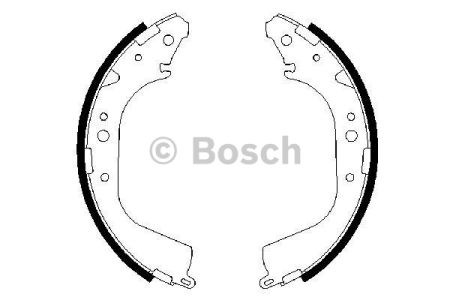 Bosch toyota гальмівні щоки задн. 4 runner ii 2.7, 3.0 90-, hiace iii 2.4 87-, hiace iv 2.4 89-, hilux v 2.4 89- 0986487414