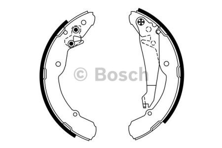 Задние барабанные тормозные колодки 0986487555 BOSCH