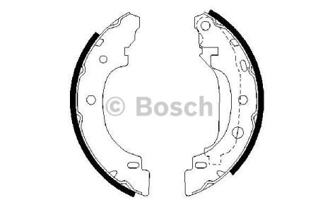 Колодки тормозные задние, барабанные 0986487570 BOSCH