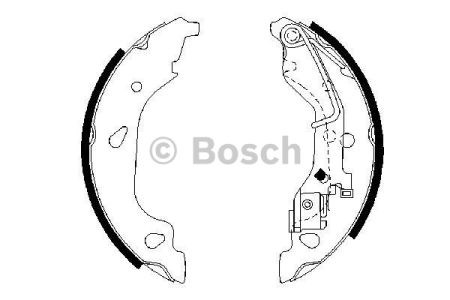0986487596 BOSCH Задние барабанные колодки купить в Черкассы