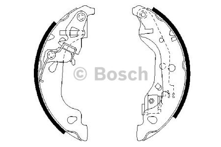 0986487597 BOSCH Задние барабанные колодки купить в Каменское