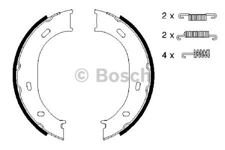 Колодки стояночного тормоза 0986487610 BOSCH