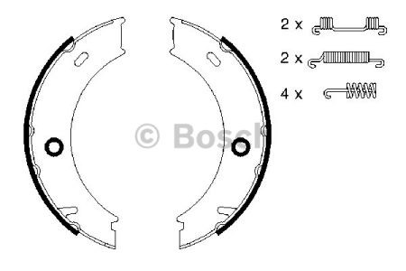 Колодки стояночного тормоза 0986487611 BOSCH
