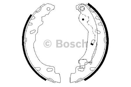 0986487704 BOSCH Задние барабанные колодки купить в Запорожье