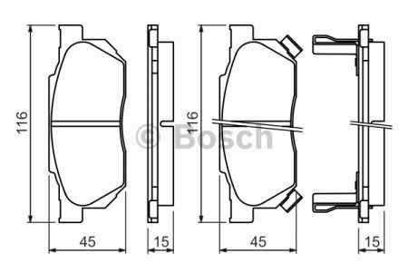 BOSCH 0986490440 Передние тормозные колодки в наличии Днепр