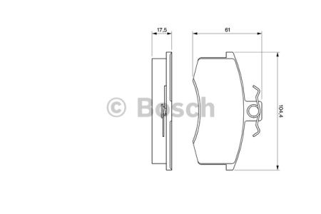 BOSCH 0986491700 Колодки тормозные передние дисковые в наличии Кривой Рог