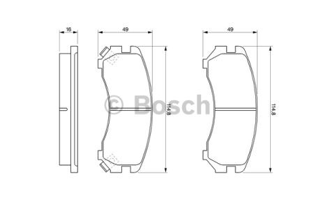 0986493450 BOSCH Передние тормозные колодки купить в Каменское