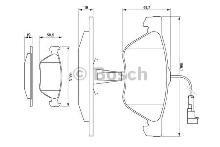 Колодки тормозные 0986494004 BOSCH