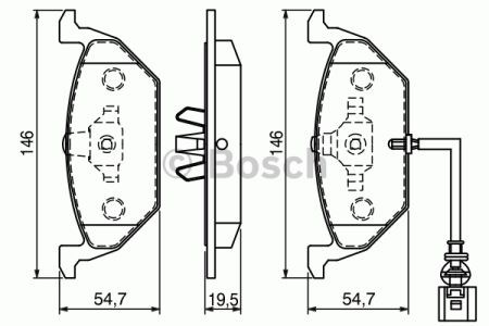 0986494019 BOSCH Передние тормозные колодки купить в Львов