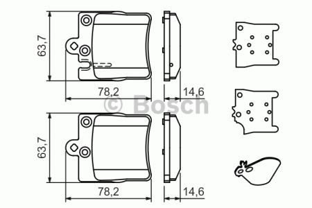 BOSCH 0986494022 Колодки тормозные задние дисковые в наличии Винница