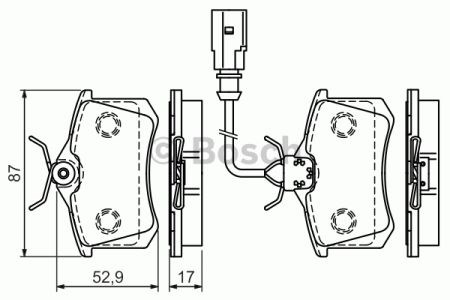 0986494025 BOSCH Колодки тормозные задние дисковые купить в Сумы