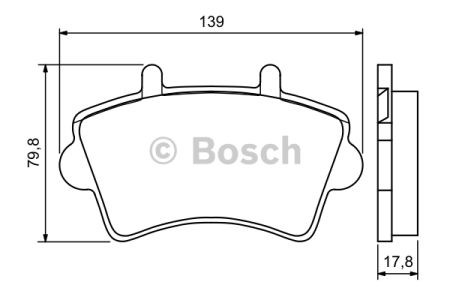 Колодки передние 0986494031 BOSCH
