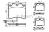 Передние тормозные колодки 0986494041 BOSCH