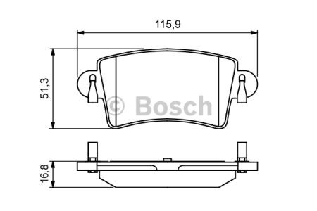 Задние тормозные колодки 0986494043 BOSCH