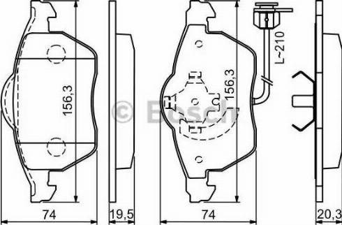 BOSCH 0986494050 Передние тормозные колодки в наличии Каменское