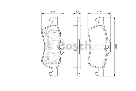 Колодки тормозные дисковые комплект 0986494063 BOSCH