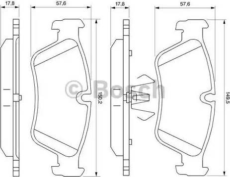 0986494096 BOSCH Передние тормозные колодки купить в Тернополь