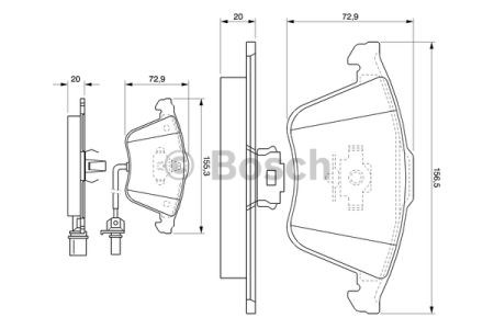 BOSCH 0986494104 Передние тормозные колодки в наличии Львов