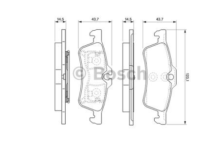 BOSCH 0986494130 Задние тормозные колодки в наличии Черкассы