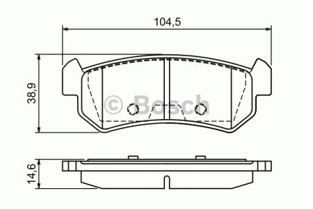 BOSCH 0986494133 Колодки тормозные задние дисковые в наличии Полтава