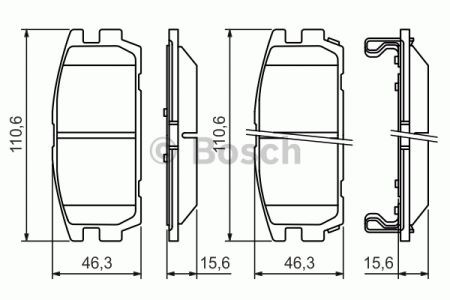 Задние тормозные колодки 0986494137 BOSCH