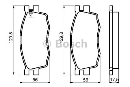 Колодки тормозные передние дисковые 0986494139 BOSCH