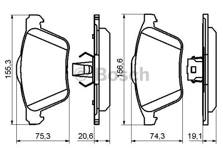 Тормозные колодки 0986494159 BOSCH