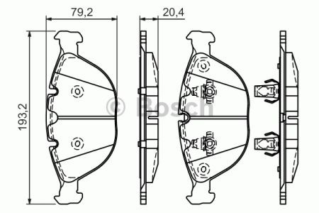 0986494217 BOSCH Колодки тормозные передние дисковые купить в Украина