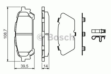 0986494232 BOSCH Колодки тормозные задние дисковые купить в Кривой Рог