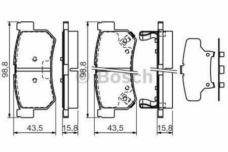 0986494237 Колодки тормозные задние дисковые купить Тернополь