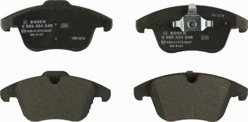 BOSCH 0986494246 Колодки тормозные передние дисковые в наличии Запорожье
