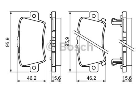 BOSCH 0986494249 Задние тормозные колодки в наличии Черкассы