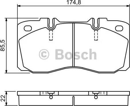 Колодки тормозные 0986494257 BOSCH