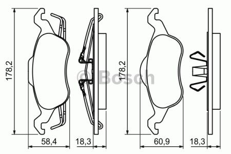 0986494284 BOSCH Передние тормозные колодки купить в Ровно
