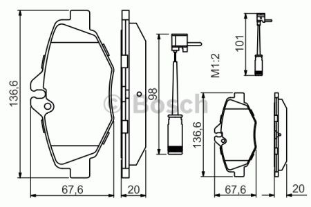 BOSCH 0986494285 Колодки тормозные передние дисковые в наличии Павлоград