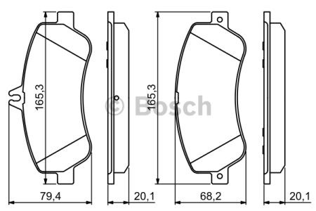Колодки передние 0986494302 BOSCH
