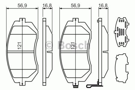 Передние тормозные колодки 0986494315 BOSCH