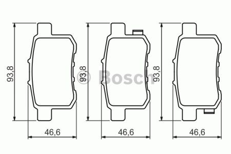 BOSCH 0986494338 Задние тормозные колодки в наличии Житомир
