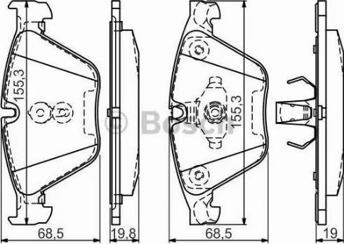 Колодки тормозные 0986494549 BOSCH