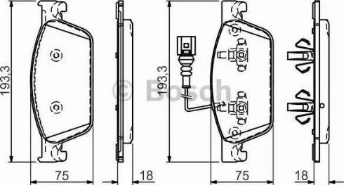 Колодки тормозные дисковые комплект 0986494553 BOSCH