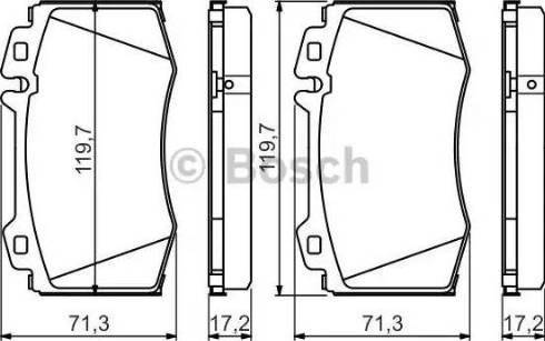 0986494576 BOSCH Передние тормозные колодки купить в Львов