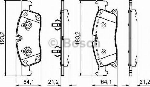 Колодки тормозные дисковые комплект 0986494672 BOSCH