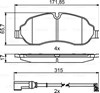 Колодки тормозные передние дисковые 0986494845 BOSCH