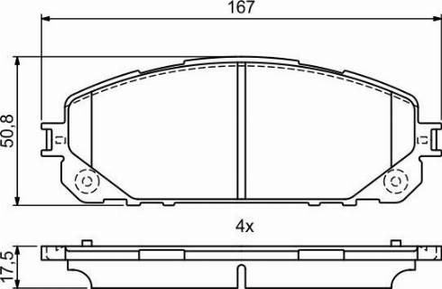 Колодки тормозные передние дисковые 0986495404 BOSCH