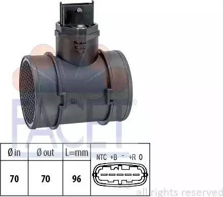 Датчик массового расхода воздуха 101155 FACET